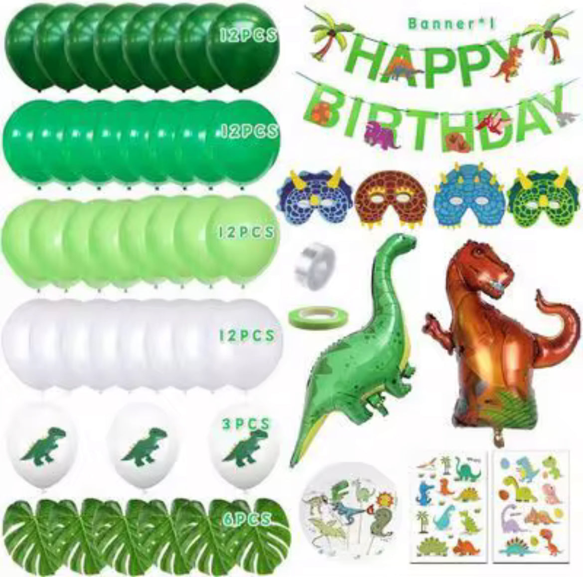 Dinosaurus ilmapallo setti ( n 70 kpl)