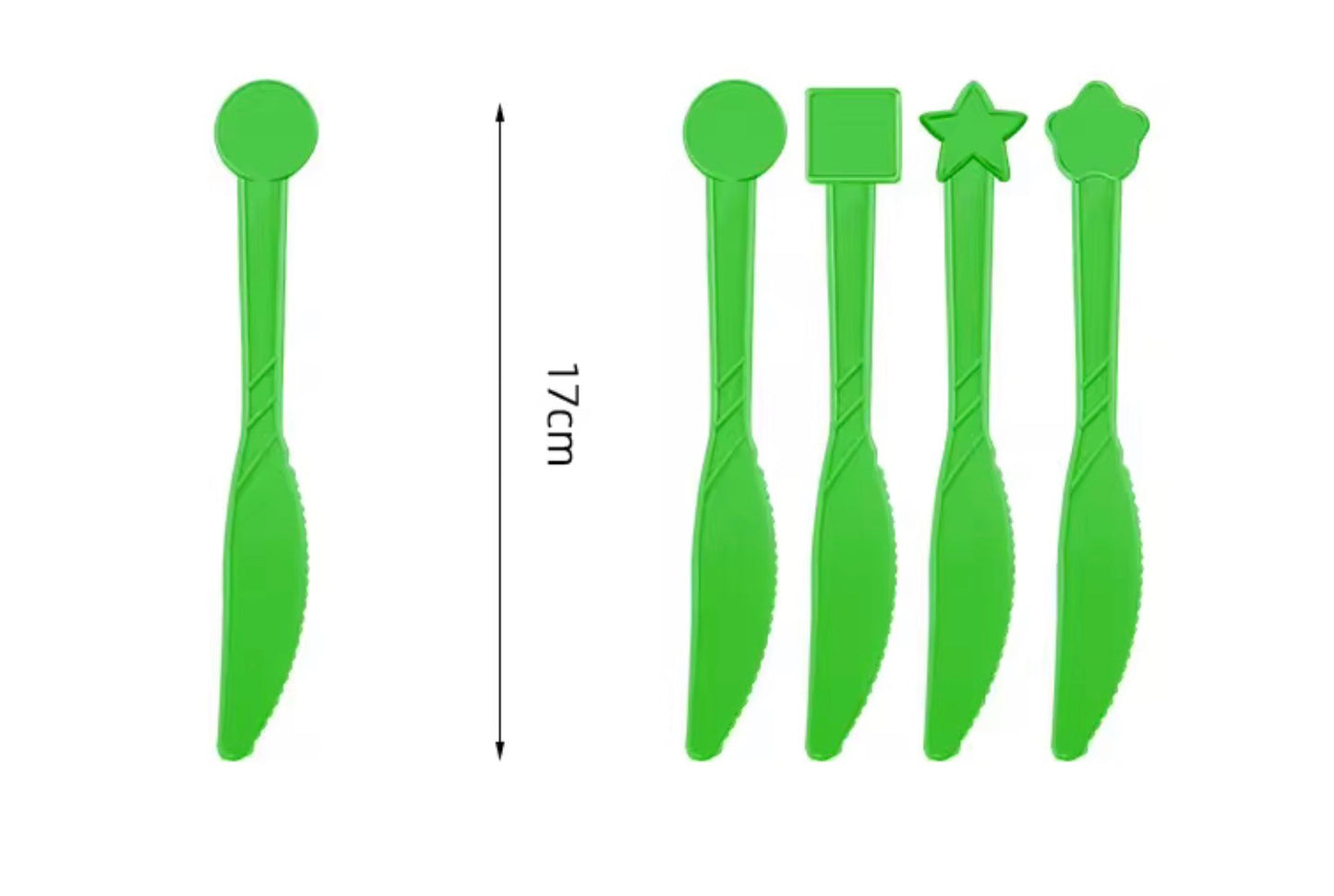 Muoviset aterimet vihreä 10 kpl