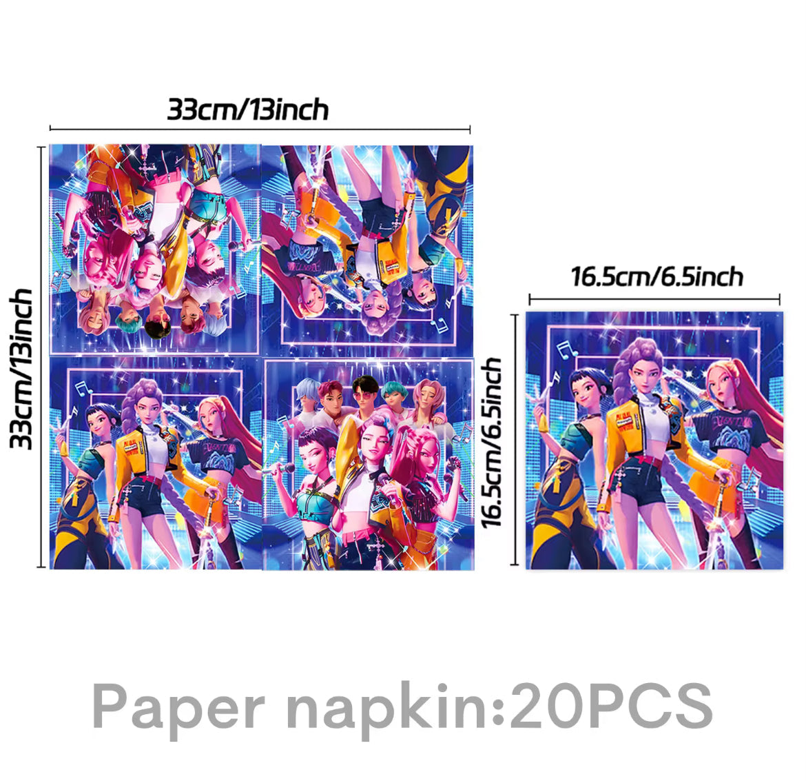 K-pop-teemaiset servetit 20kpl.