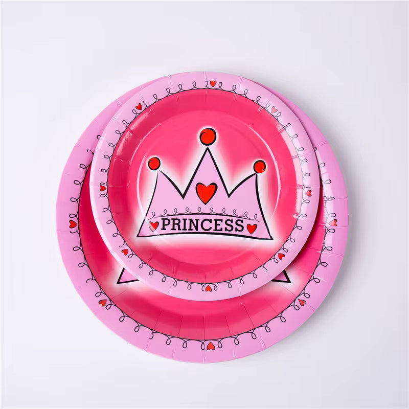 Prinsessa lautaset 23x23cm, 10kpl