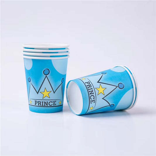 Prinssi-teemaiset pahvimukit 10 kpl/pkt